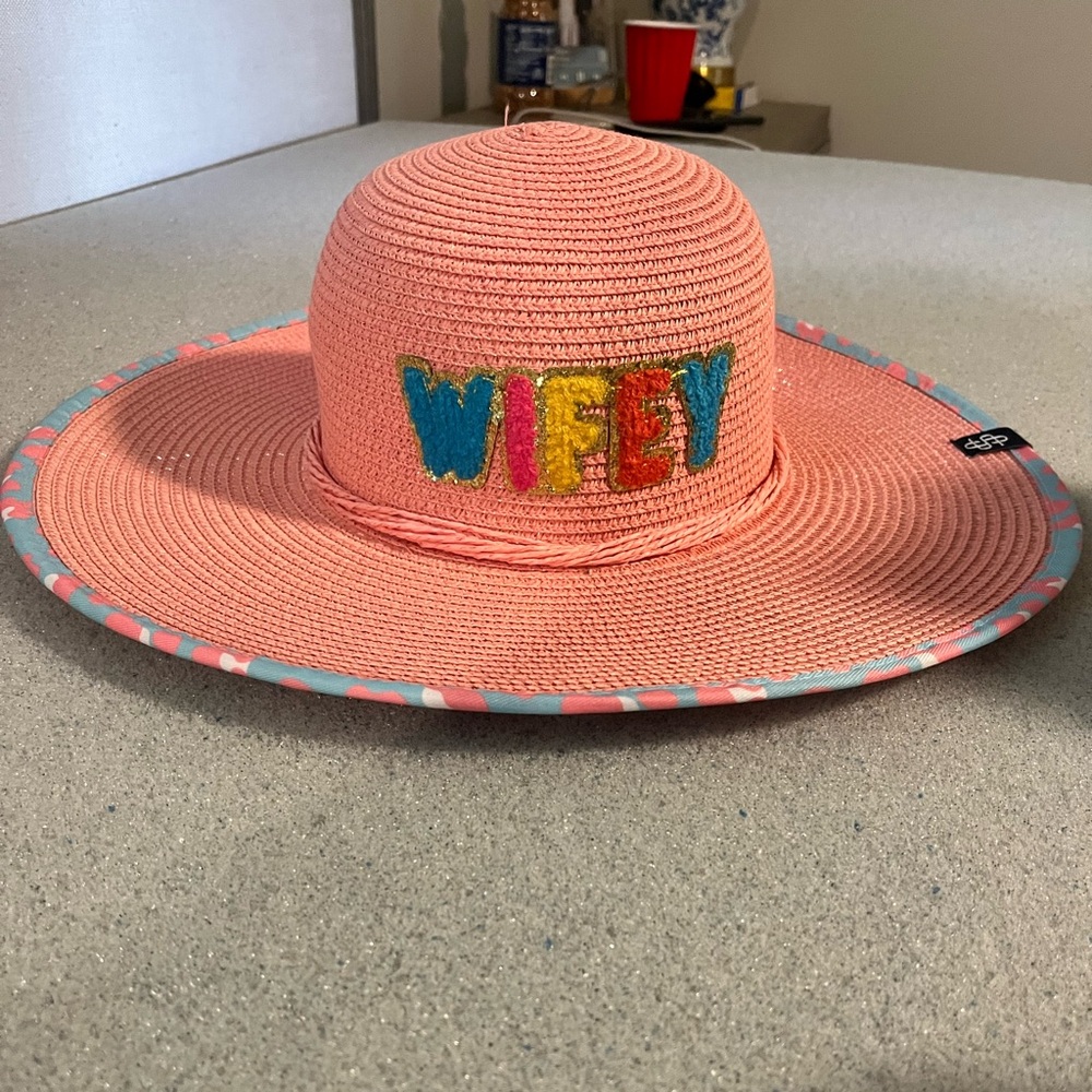 Coral Wifey Sun Hat